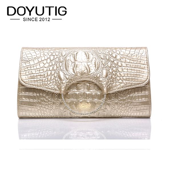 

gold genuine leather women clutch bags lady envelope bag with big metal round ring european female clutch bag a047