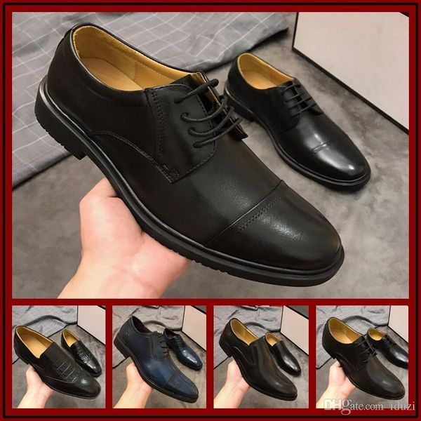 

original microfiber leather men dress shoes pointed toe bullock oxfords shoes for men, lace up designer luxury men size 38-45, Black