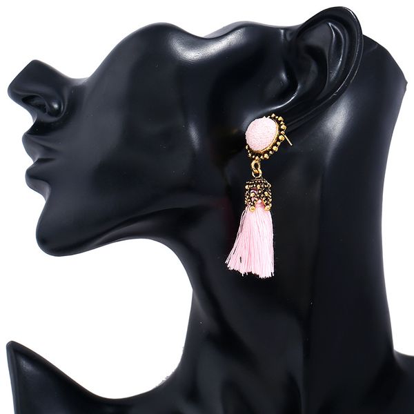 

fashion bohemia jewelry dangles earrings for women cubic zircon tassel long earring lady 2020 female earring jewelries gifts, Golden;silver