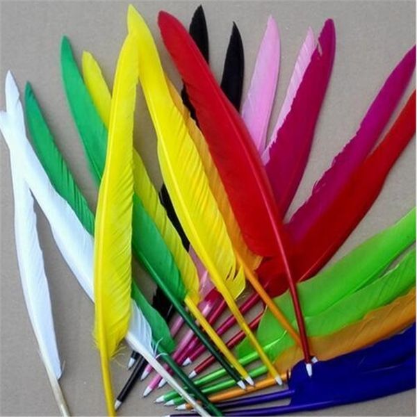 New Arrive Diy Popular Goose Quill Pen Ballpoint Pens For Wedding