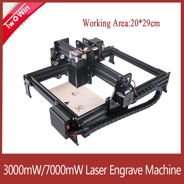 

3w/7w upgrade laser engraver working area 29*22cm cnc engraving machine diy router printer supporting computer/offline/bluetoot