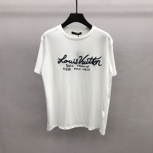 

early spring 2020 new color block letter logo short sleeve tee double strand fine cotton fabric black and white k11