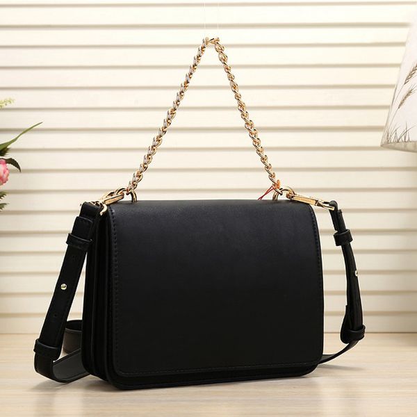 

New ladies designer handbags high quality PU six-color small square bag brand big letters decorative chain shoulder bag high discount