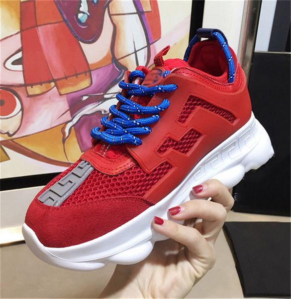 

Подлинное качество J5Versace Chain Reaction 2 Chainz плед кроссовки для мужчин, женщин натуральная кожа реакция цепи повседневная обувь Linited