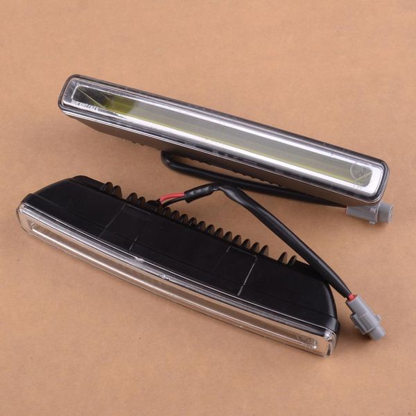 

dwcx 2pcs universal super bright car white led light drl daytime driving fog running lamps