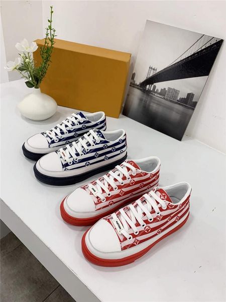 

women s casual shoes calf leather sneakers silk antique air cotton canvas shoes flat bottom jogging shoes designer with box, Red;white
