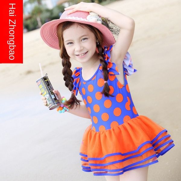 

children's baby hat girl's one-piece swimsuit baby's infant's hat lace swimsuit 6801 round dots, White;black