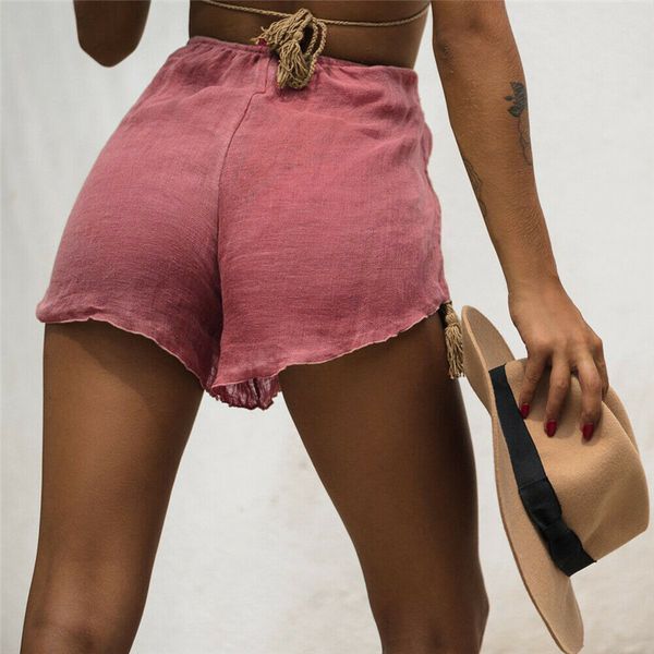 

women mesh bikini cover up elegant loose beach shorts summer pants casual playa high waist beachwear bathing suit, Blue;gray