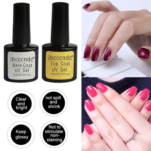 

base and coat gel nail polish uv 10ml transparent soak off primer gel polish lacquer nail art manicure