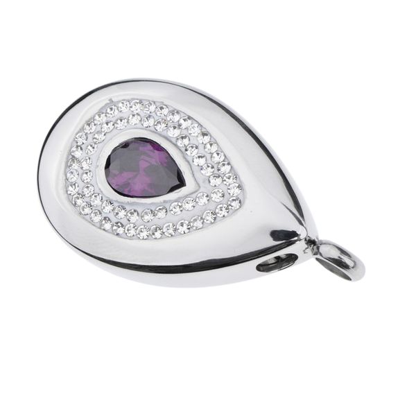 

water drop shape подвеска diamante pet урна подвеска ash держатель memorial craft, Silver