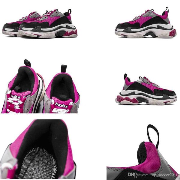 

pink old dad multi luxury triple s designers low sneaker combination soles boots mens womens fashion run shoes high size 36-39