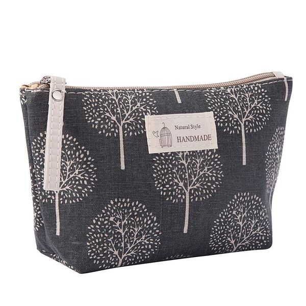 

2020 women canvas large printing cosmetic bags makeup organizer print zipper bag female cell phone toiletry travel cosmetic bag