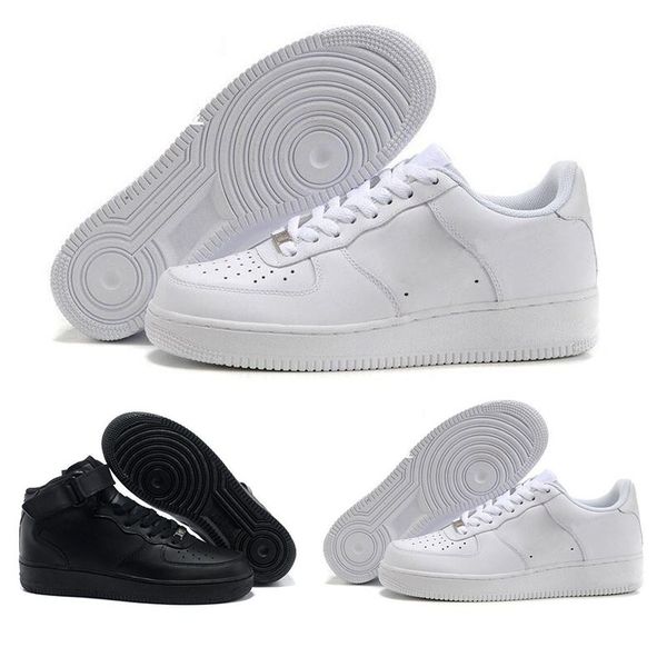 

2019 one 1 dunk men women forces running shoes, sports skateboarding ones shoes high low cut white black outdoor trainers sneak, White;red