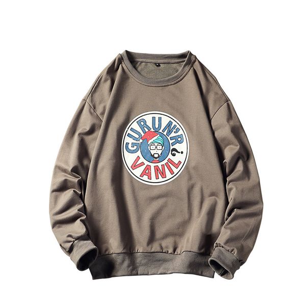 

mens designer hoodie pullover sweater men's jacket tide brand youth personality printing sweater trend long sleeve t-shirt, Black