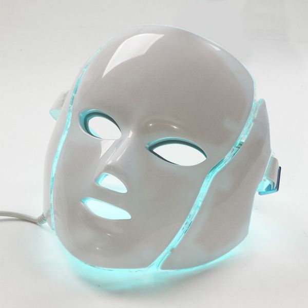 

7 color led light pn neck facial mask skin rejuvenation machine treatments face wrinkle removal electric beauty spa device