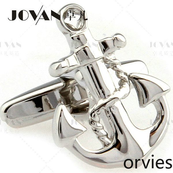 

2020 designer retro anchor shape cufflinks sailor cufflinks funny shape sleeve nail accessories, Silver