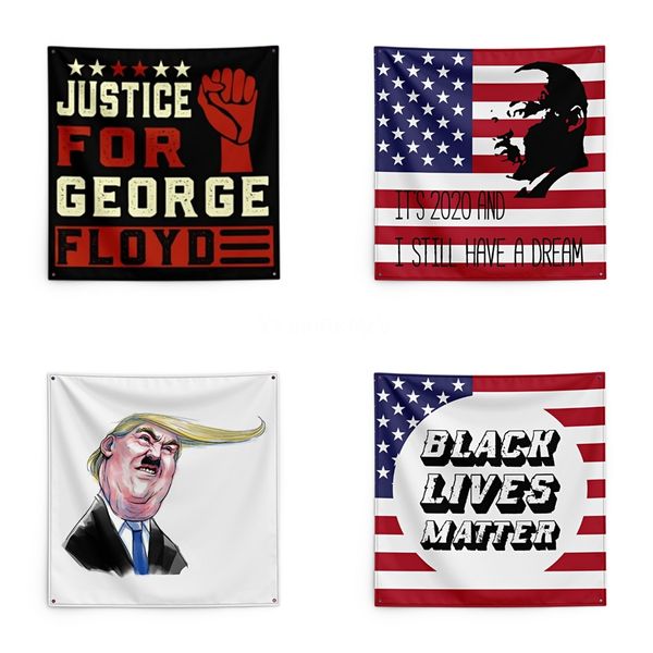 

justice for george floyd printing tapestry black lives matter household wall banner 150*150cm #qa36207