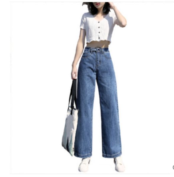 

glitter blue female straight jeans loose nine minutes of pants