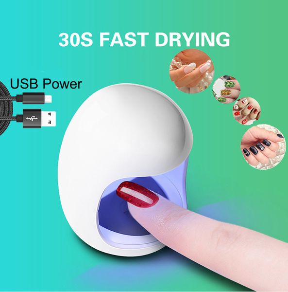 

30s fast drying curing 3w usb mini nail dryer light for gel nail polish white portable uv led curing lamp art machine tools