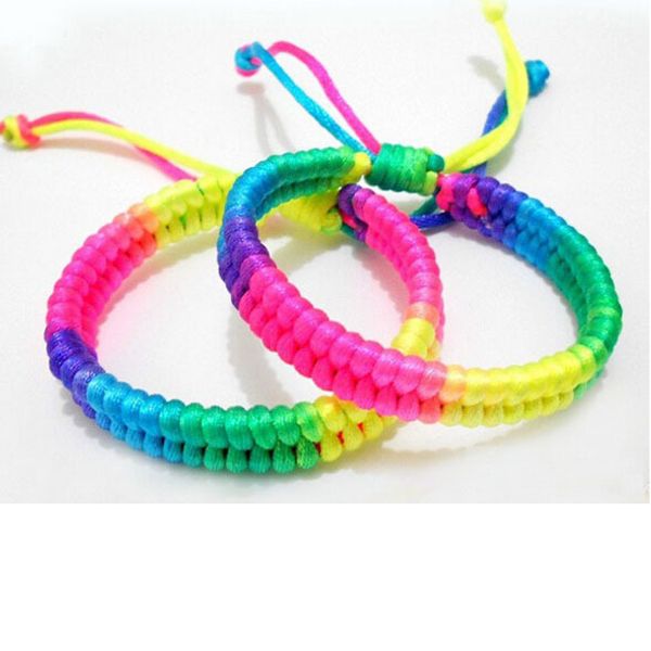 

50pcs fashionable friendship bracelets handmade weave woven rope string bracelet handmade charm/strand bracelet, Golden;silver
