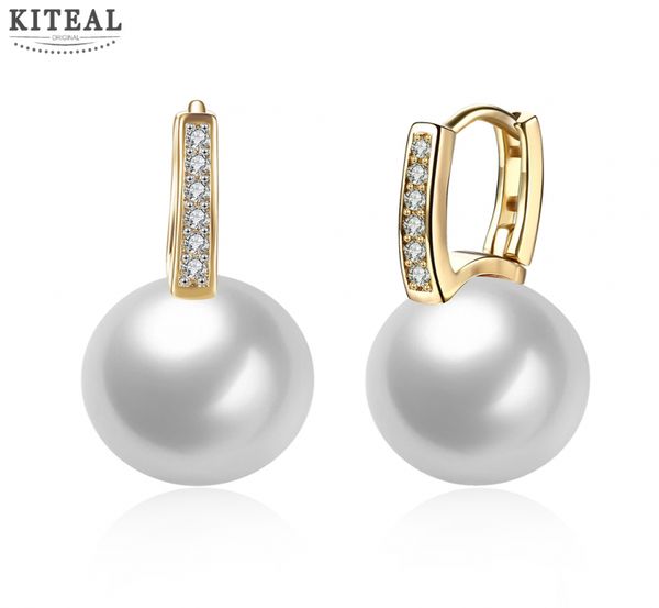 

zircon women's fashion jewelry freshwater pearl earrings dangle earing silver/gold color wedding jewelry