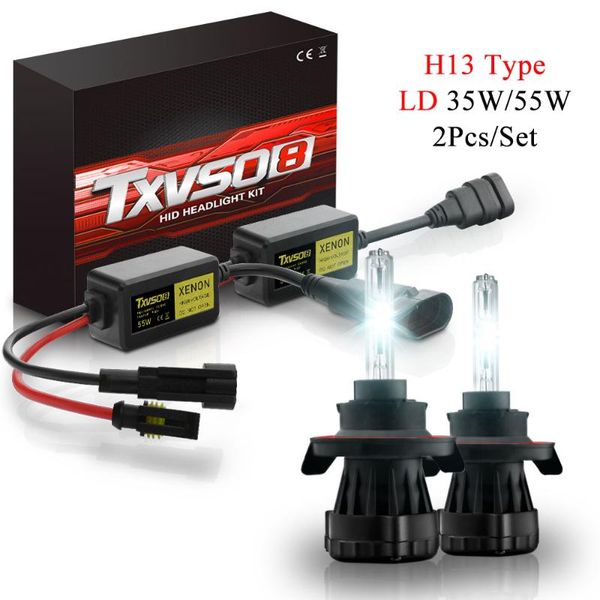 

9008 h13 hi li 35w 55w all in one hid xenon conversion kit car headlight lamp 2pcs halogen bulbs with ballast fast bright 6000k