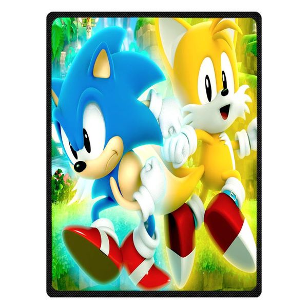 

sonic the hedgehog pattern blanket super soft throw fleece blankets on the bed baby winter summer bedspreads