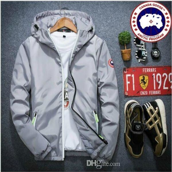 

2019 luxury men jacket coat autumn windrunner jacket de igner port windbreaker thin ca ual jacket men top clothing, Black;brown