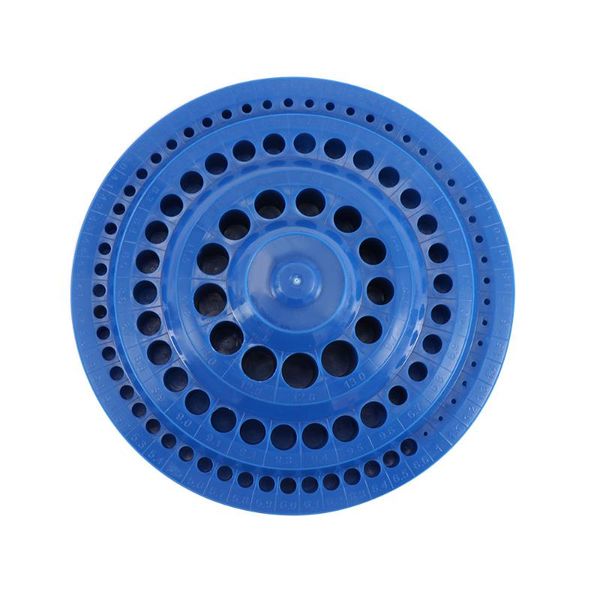 

1 pc drill bit storage case stand round shape hard plastic organizer 100pcs hole woodworking tools tool storage