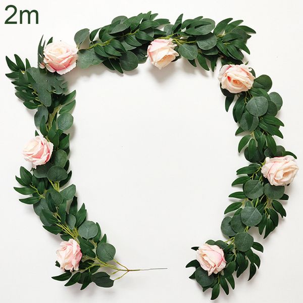 

2m artificial eucalyptus garland long leaf foliage plants greenery wall decor