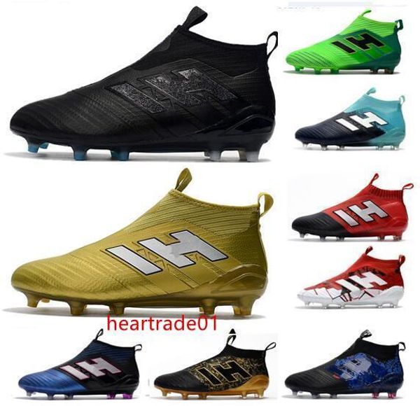 

mens new ace 17 purecontrol fg soccer shoes thunderstorms series men soccer cleats outdoor fg football boots shoes