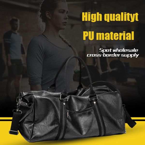 

pu sport training fitness bag men women gym bag with shoes storage outdoor travel handbag yoga shoulder bags sac de