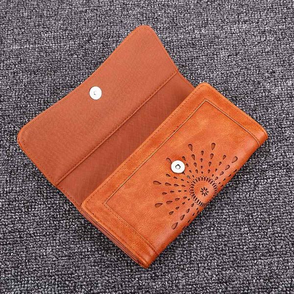

designer-hollow out wallets women 2017 famous brand wallet and card holder pu leather purse brown and black color, Red;black