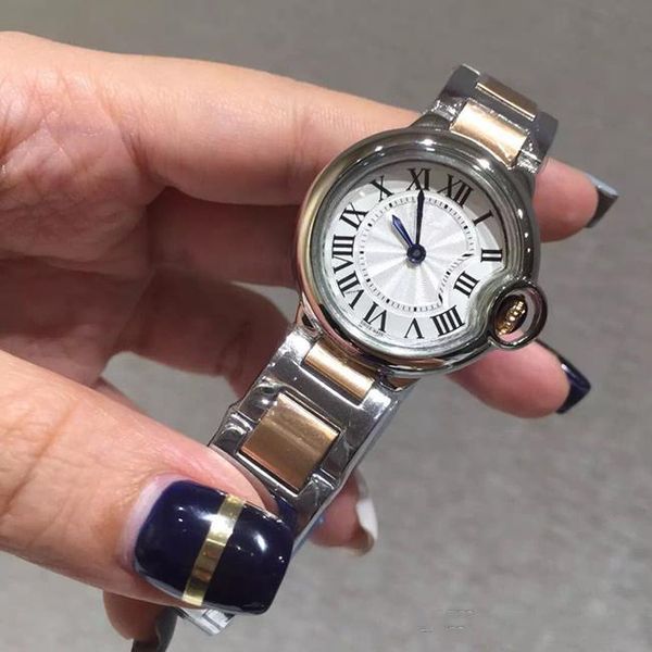 

2019 fashion lady quartz watch elegant women dress relogio rose gold stainless steel gold wristwatches shopping #78, Slivery;brown