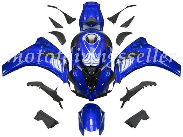 

oem quality new abs full fairings kits fit for honda cbr1000rr (2008 2009 2010 2011) cbr1000rr 08 09 10 bodywork set blue black