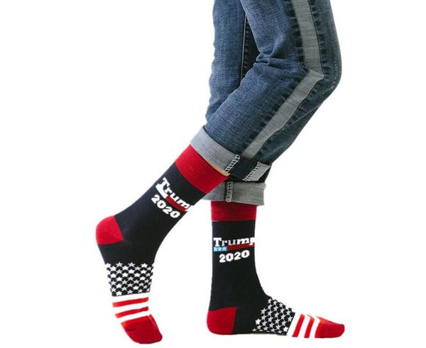 

Multi colors High Quality Middle Crew Trump 2020 American Stars Stripped Socks Skateboard hiphop socks Sporting Sockings Cotton Unisex Socks