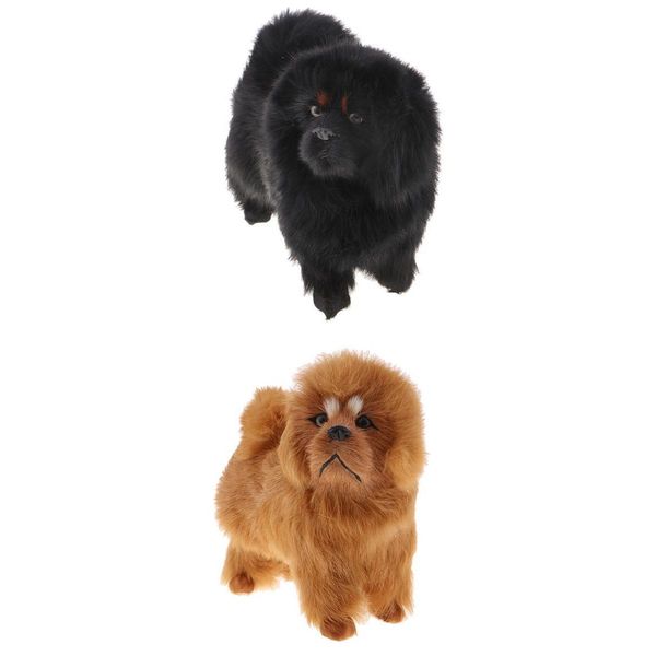 

2pcs simulation standing tibetan mastiff kids gift stuffed animal plush toys