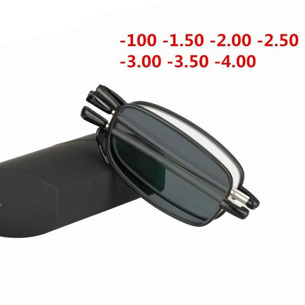 

folding myopic glasses aspheric resin alloy frame pchromic glasses women men eyewear