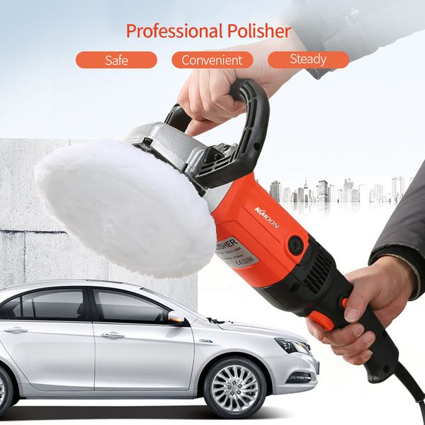 

kkmoon m14 1400w handheld mini electric car grinding polisher machine 180mm variable speed household car polishing machine