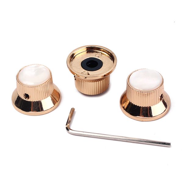 

pack of 3 golden volume tone speed control knobs for electric guitar/bass #1