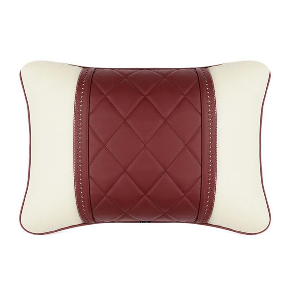 

pain relief ergonomic zipper home office modern pu leather solid lumbar pillow waist support sleeping bedroom car accessories