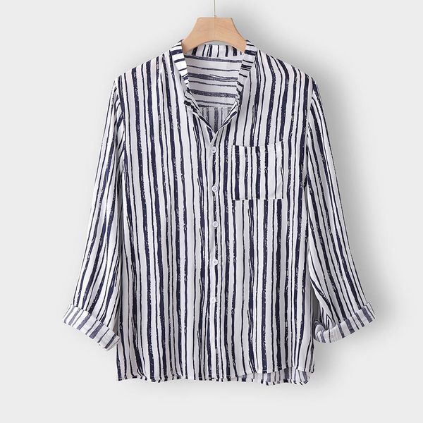 

casual men's shirt camisa autumn winter long sleeve shirt men streetwear fashion loose daily printed blouse camisas hombre, White;black