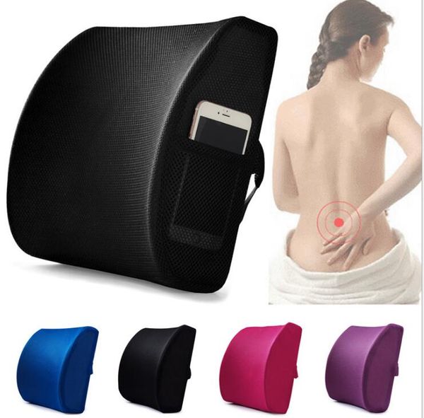 

soft memory foam lumbar support back massager waist cushion pillow for chairs in the car seat pillows home office relieve pain