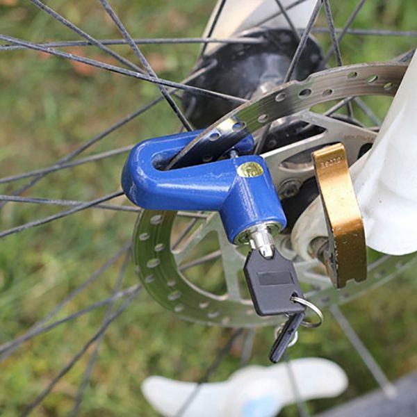 

bicycle disc brake bicycle anti-theft lock disc brake wheel rotor lock for scooter bicycles with two key locks