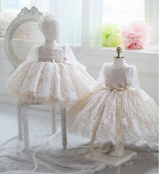 

lace flower girl party dress 2020 new style champagne fluffy ball gown performance evening dress kids clothes 1-10y e36165, Red;yellow
