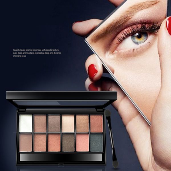 

earth color pumpkin color matte eyeshadow waterproof not blooming make up beauty