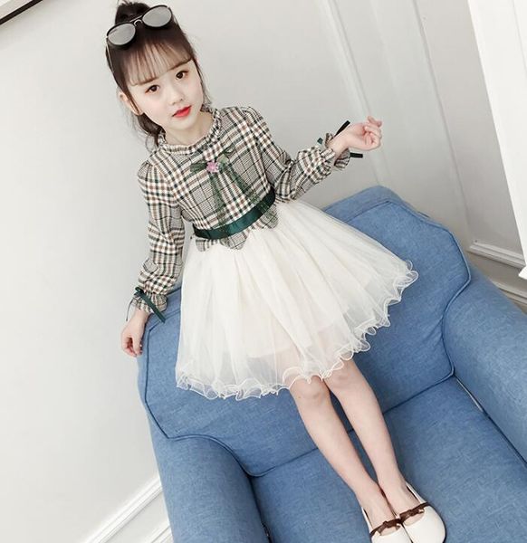 

girls 2020 spring children's clothing new children's princess skirt children's mesh skirt korean girl dress wy616, Red;yellow