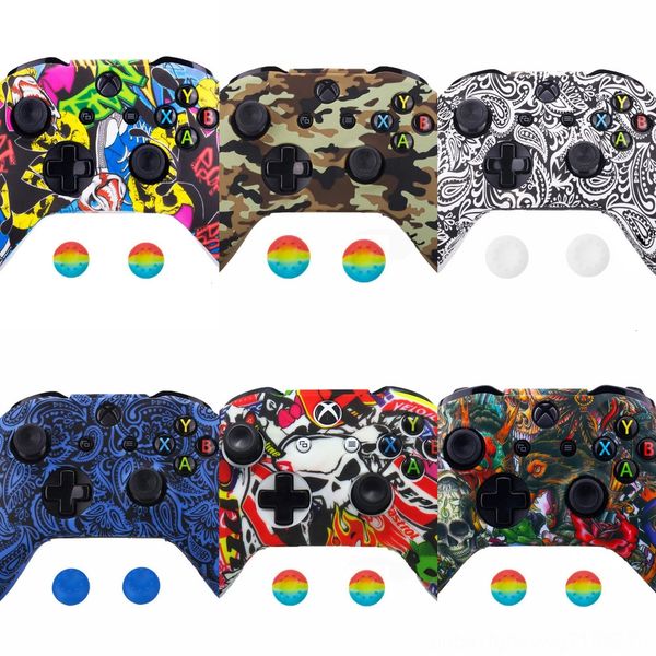 

p5s2y silicone for skin case protective xbox one cover s controller protector water transfer printing camouflage x grips caps
