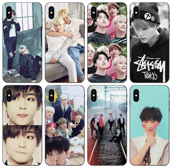 

tongtrade] painted bangtan boys bts kpop case for iphone x xs 11 pro max 8 7 samsung a30s a40s a50s huawei y6 lg g5 g6 q60 1pcs 10pcs case