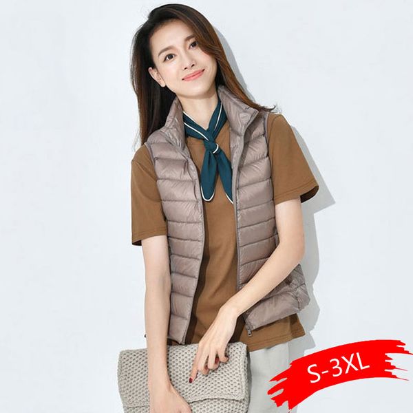 

winter women down vest fashion female sleeveless vest jacket warm down jacket plus size women sleeveless jackets size s-xxxl, Black;white